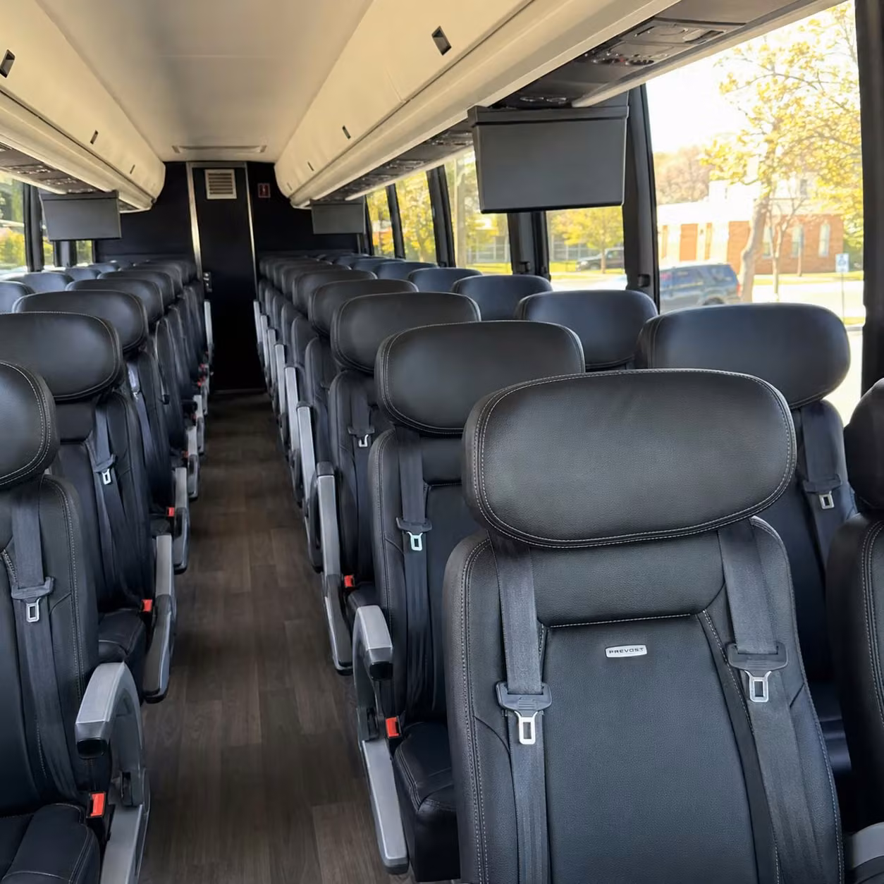 concord charter bus interior