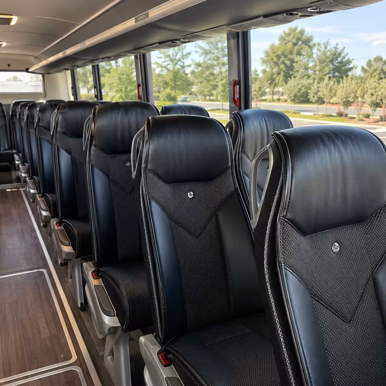 concord charter bus rental interior